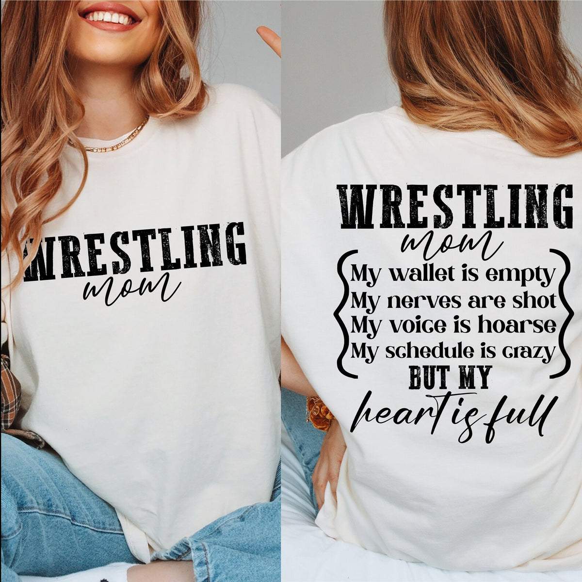Wrestling Mom Heart is Full - Adult Sizes