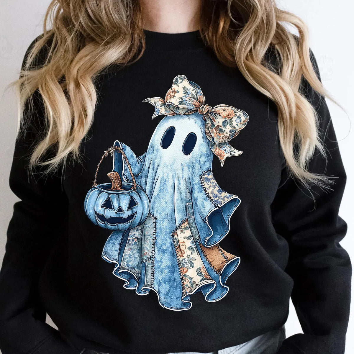 Denim Patchwork Ghost - Youth Sizes