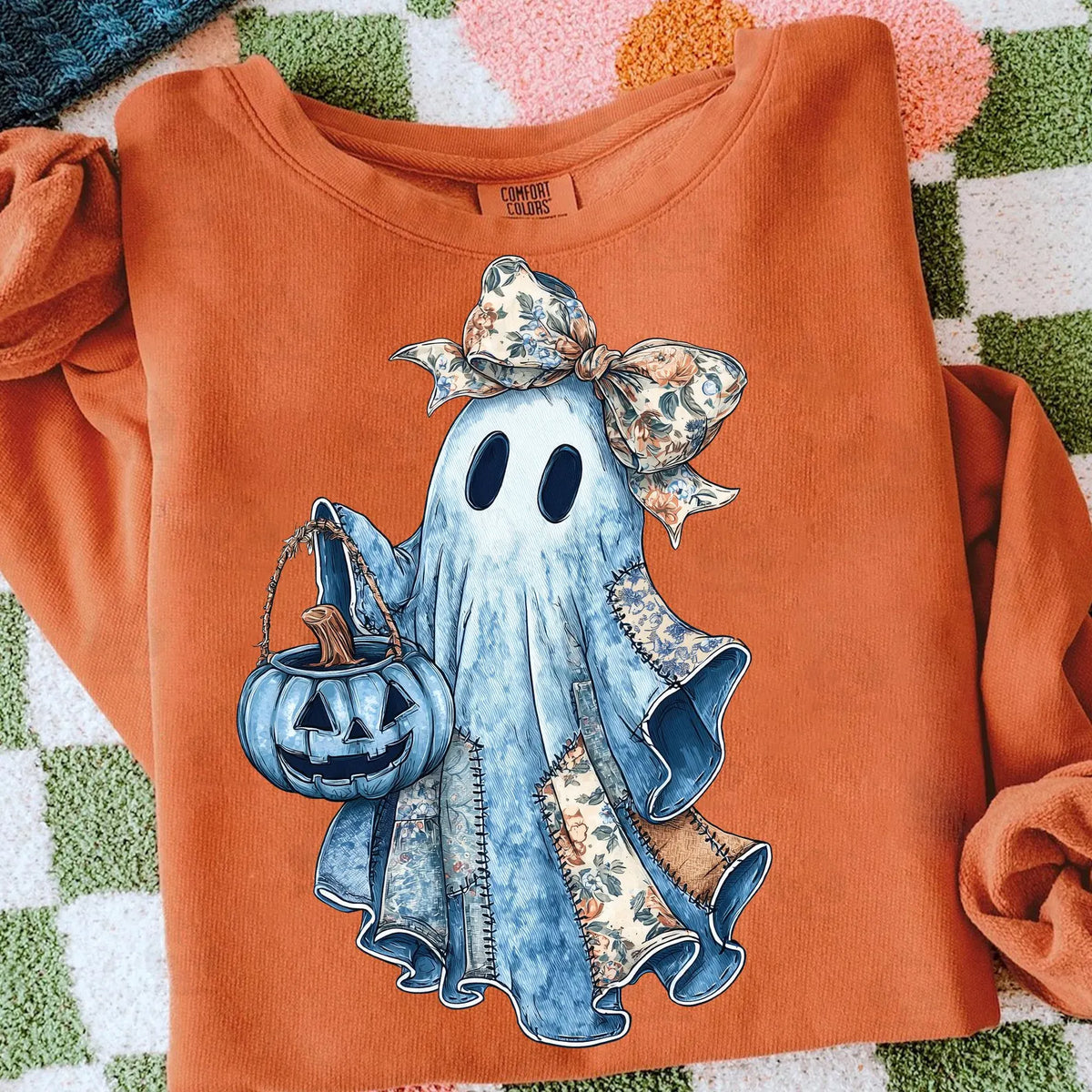 Denim Patchwork Ghost - Youth Sizes